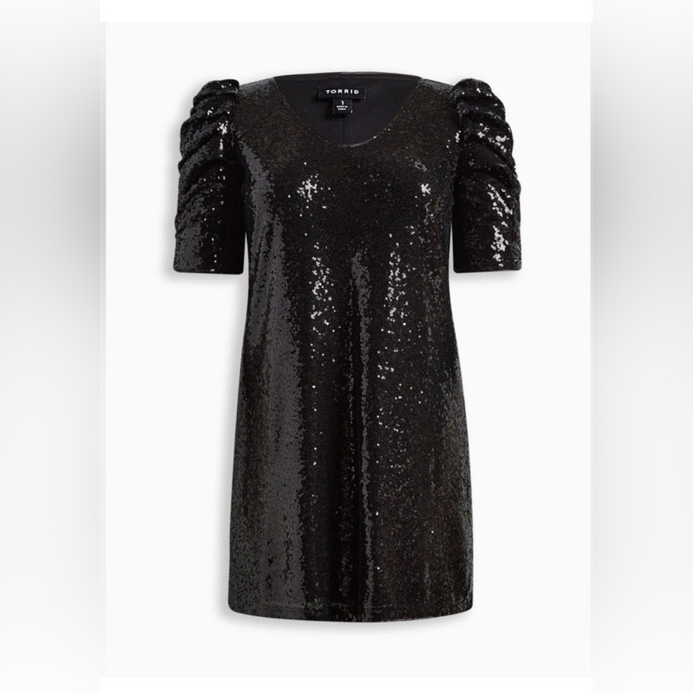 Gorgeous black sequins Size 18 Torrid mini dress